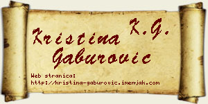 Kristina Gaburović vizit kartica
